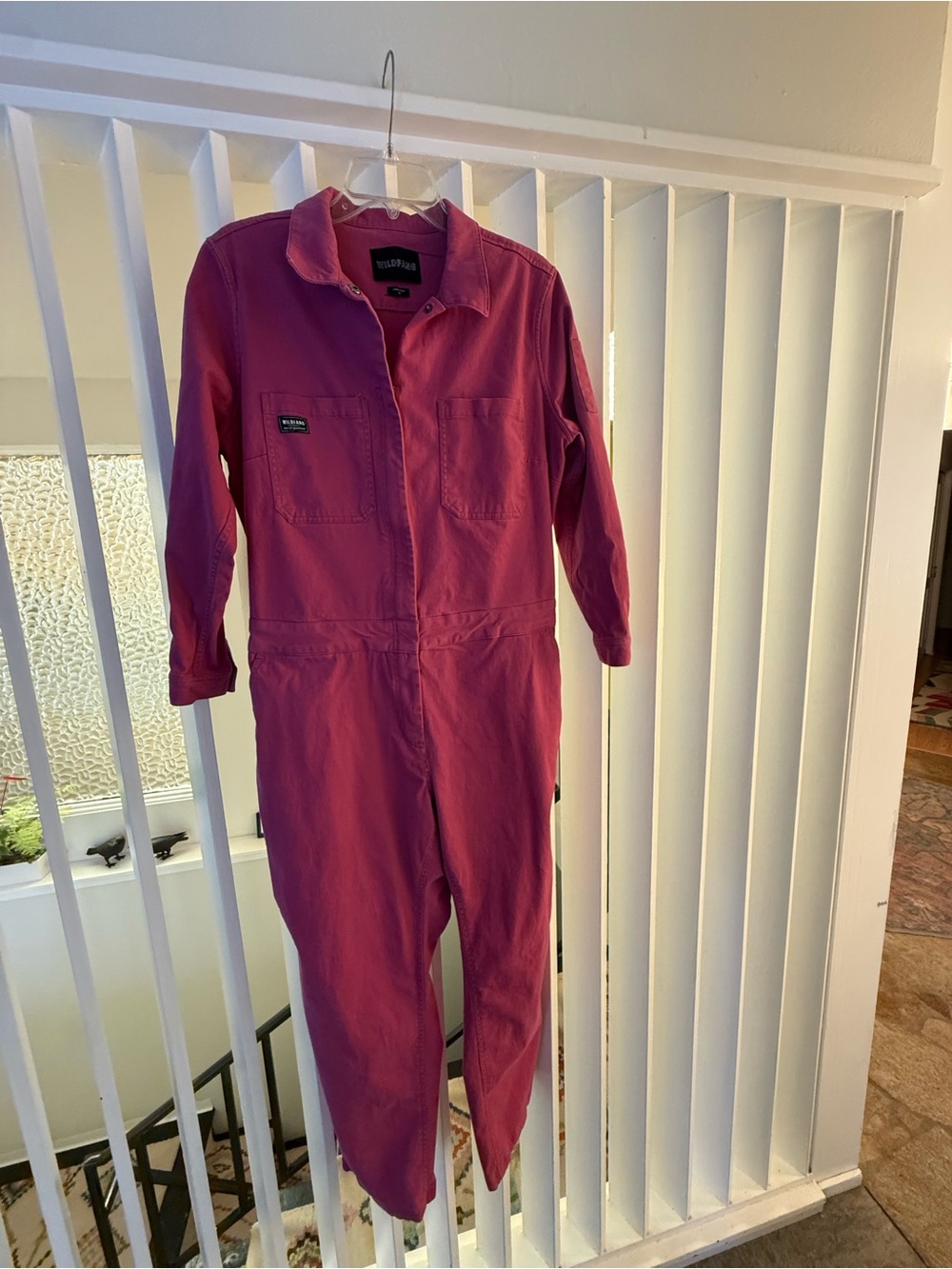 Wildfang Pink Hidden-Zip Jumpsuit